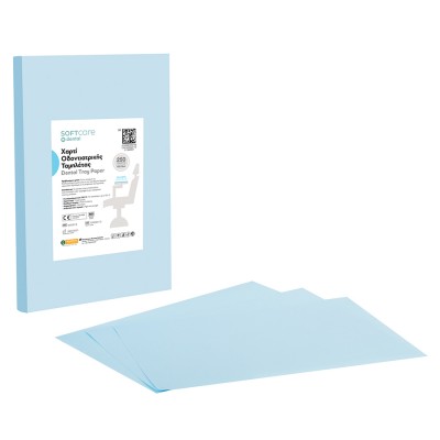 Χαρτί Οδοντιατρικής Ταμπλέτας Soft Care 8 x 28 cm Γαλάζιο (250 τμχ)