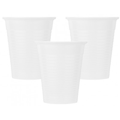 Οδοντιατρικά Πλαστικά Ποτηράκια Soft Care 180ml Λευκό 100τμχ