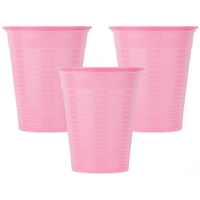 Οδοντιατρικά Πλαστικά Ποτηράκια Soft Care 180ml Ροζ 100τμχ