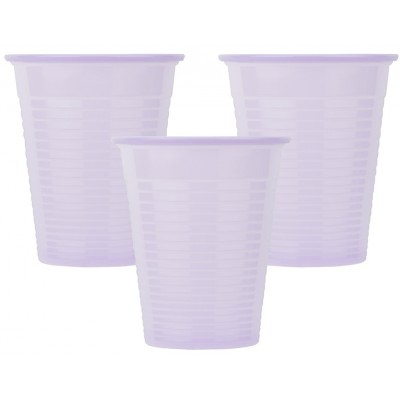 Οδοντιατρικά Πλαστικά Ποτηράκια Soft Care 180ml Μωβ 100τμχ