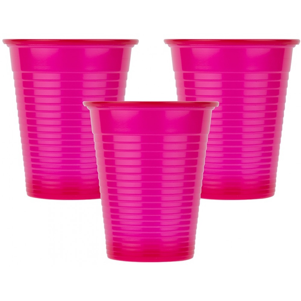 Οδοντιατρικά Πλαστικά Ποτηράκια Soft Care 180ml Μπορντώ 100τμχ