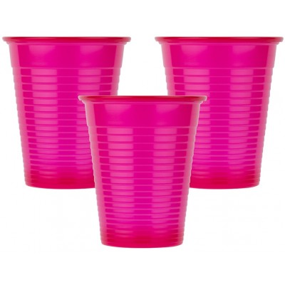 Οδοντιατρικά Πλαστικά Ποτηράκια Soft Care 180ml Μπορντώ 100τμχ