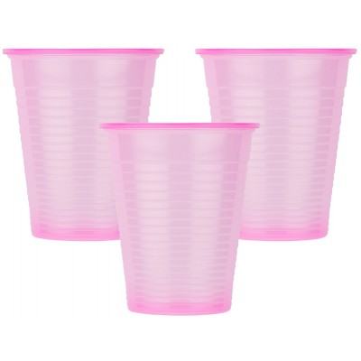 Οδοντιατρικά Πλαστικά Ποτηράκια Soft Care 180ml Φούξια 100τμχ