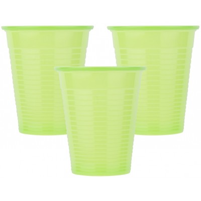 Οδοντιατρικά Πλαστικά Ποτηράκια Soft Care 180ml Λαχανί 100τμχ