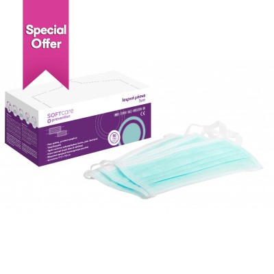 Μάσκες Χειρουργικές Δετές Soft Πράσινες 50τμχ