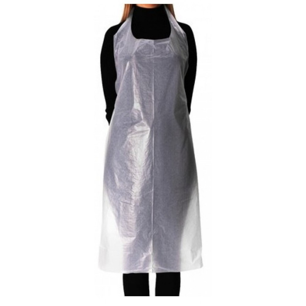 Ποδιά Πλαστική μίας Χρήσης Soft Λευκή 100τμχ