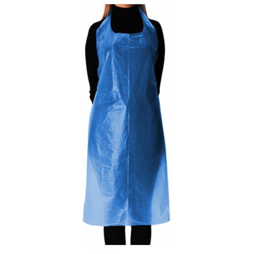 Ποδιά Πλαστική μίας Χρήσης Soft Μπλε 100τμχ