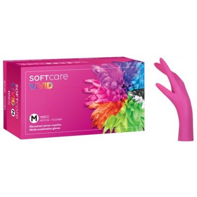 Γάντια Νιτριλίου Fine Soft Care Χωρίς Πούδρα Φούξια 1000τμχ