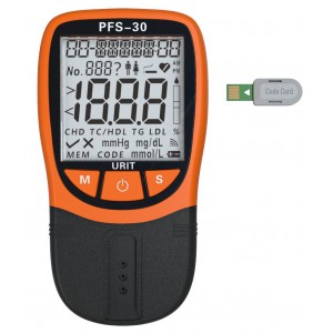 Μετρητής Λιπιδαιμικού Προφίλ Urit PFS-30 (Bluetooth, 5 παραμέτρων, λογισμικό για κινητά και υπολογιστή)